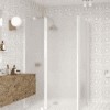 Shower enclosure Hietakari Infinia 262, white frame, satin frosted glass Shower enclosure Hietakari Infinia 262, white frame, satin frosted glass