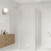 Shower enclosure Hietakari Infinia 263, aluminium frame, Chinchilla patterned glass Shower enclosure Hietakari Infinia 263, aluminium frame, Chinchilla patterned glass