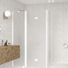 Shower enclosure Hietakari Infinia 263, white frame, Chinchilla patterned glass Shower enclosure Hietakari Infinia 263, white frame, Chinchilla patterned glass