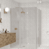 Shower enclosure Hietakari Infinia 264, aluminium frame, clear glass Shower enclosure Hietakari Infinia 264, folding door with fixed part + folding door with fixed part – 4