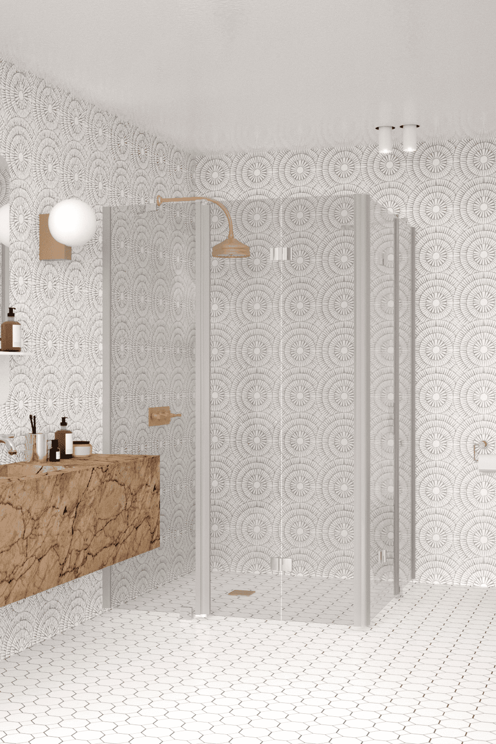 Shower enclosure Hietakari Infinia 264, folding door with fixed part + folding door with fixed part – 4