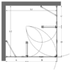 Shower enclosure Hietakari Infinia 264 – dimension drawing Shower enclosure Hietakari Infinia 264 – dimension drawing