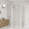 Shower enclosure Hietakari Infinia 264, white frame, satin frosted glass Shower enclosure Hietakari Infinia 264, white frame, satin frosted glass
