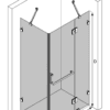 Shower enclosure Hietakari Vetro 526 – 3D drawing Shower enclosure Hietakari Vetro 526 – 3D drawing