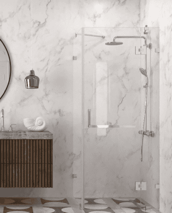 Shower enclosure Hietakari Vetro 526, chrome fittings, clear glass