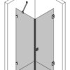 Shower enclosure Hietakari Vetro 540 ā 3D drawing Shower enclosure Hietakari Vetro 540 ā 3D drawing