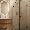 Shower enclosure Hietakari Vetro 540, black fittings, clear glass Shower enclosure Hietakari Vetro 540, black fittings, clear glass