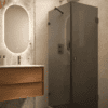 Shower enclosure Hietakari Vetro 540, black fittings, black glass Shower enclosure Hietakari Vetro 540, black fittings, black glass
