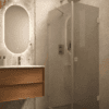Shower enclosure Hietakari Vetro 540, Sand fittings, grey tinted glass Shower enclosure Hietakari Vetro 540, Sand fittings, grey tinted glass