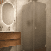 Shower enclosure Hietakari Vetro 540, Sand fittings, grey satin glass Shower enclosure Hietakari Vetro 540, Sand fittings, grey satin glass