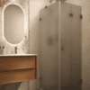 Shower enclosure Hietakari Vetro 541, Cocoa fittings, grey satin glass Shower enclosure Hietakari Vetro 541, Cocoa fittings, grey satin glass