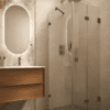 Shower enclosure Hietakari Vetro 541, Cocoa fittings, clear glass Shower enclosure Hietakari Vetro 541, Cocoa fittings, clear glass