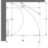 Shower enclosure Hietakari Vetro 541 ā dimension drawing Shower enclosure Hietakari Vetro 541 ā dimension drawing