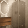 Shower enclosure Hietakari Vetro 541, Sand fittings, brown satin glass Shower enclosure Hietakari Vetro 541, Sand fittings, brown satin glass