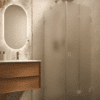 Shower enclosure Hietakari Vetro 541, Sand fittings, satin frosted glass Shower enclosure Hietakari Vetro 541, Sand fittings, satin frosted glass
