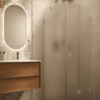 Shower enclosure Hietakari Vetro 541, Sand fittings, super bright satin glass Shower enclosure Hietakari Vetro 541, Sand fittings, super bright satin glass