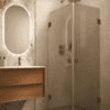 Shower enclosure Hietakari Vetro 543, Cocoa fittings, bronze tinted glass