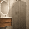 Shower enclosure Hietakari Vetro 544, Mocha fittings, grey satin glass Shower enclosure Hietakari Vetro 544, Mocha fittings, grey satin glass