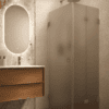 Shower enclosure Hietakari Vetro 544, Mocha fittings, brown satin glass Shower enclosure Hietakari Vetro 544, Mocha fittings, brown satin glass