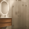 Shower enclosure Hietakari Vetro 544, Mocha fittings, satin frosted glass Shower enclosure Hietakari Vetro 544, Mocha fittings, satin frosted glass
