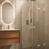 Shower enclosure Hietakari Vetro 544, white fittings, clear glass Shower enclosure Hietakari Vetro 544, white fittings, clear glass