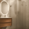 Shower enclosure Hietakari Vetro 545, brass fittings, satin frosted glass Shower enclosure Hietakari Vetro 545, brass fittings, satin frosted glass