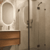 Shower enclosure Hietakari Vetro 545, black fittings, clear glass Shower enclosure Hietakari Vetro 545, black fittings, clear glass