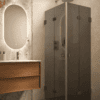 Shower enclosure Hietakari Vetro 546, Cocoa fittings, black glass Shower enclosure Hietakari Vetro 546, Cocoa fittings, black glass