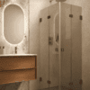 Shower enclosure Hietakari Vetro 546, Cocoa fittings, bronze tinted glass Shower enclosure Hietakari Vetro 546, Cocoa fittings, bronze tinted glass