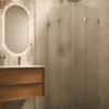 Shower enclosure Hietakari Vetro 546, brushed fittings, satin frosted glass Shower enclosure Hietakari Vetro 546, brushed fittings, satin frosted glass