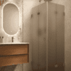 Shower enclosure Hietakari Vetro 546, Mocha fittings, brown satin glass Shower enclosure Hietakari Vetro 546, Mocha fittings, brown satin glass