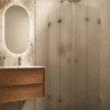 Shower enclosure Hietakari Vetro 546, Mocha fittings, satin frosted glass Shower enclosure Hietakari Vetro 546, Mocha fittings, satin frosted glass