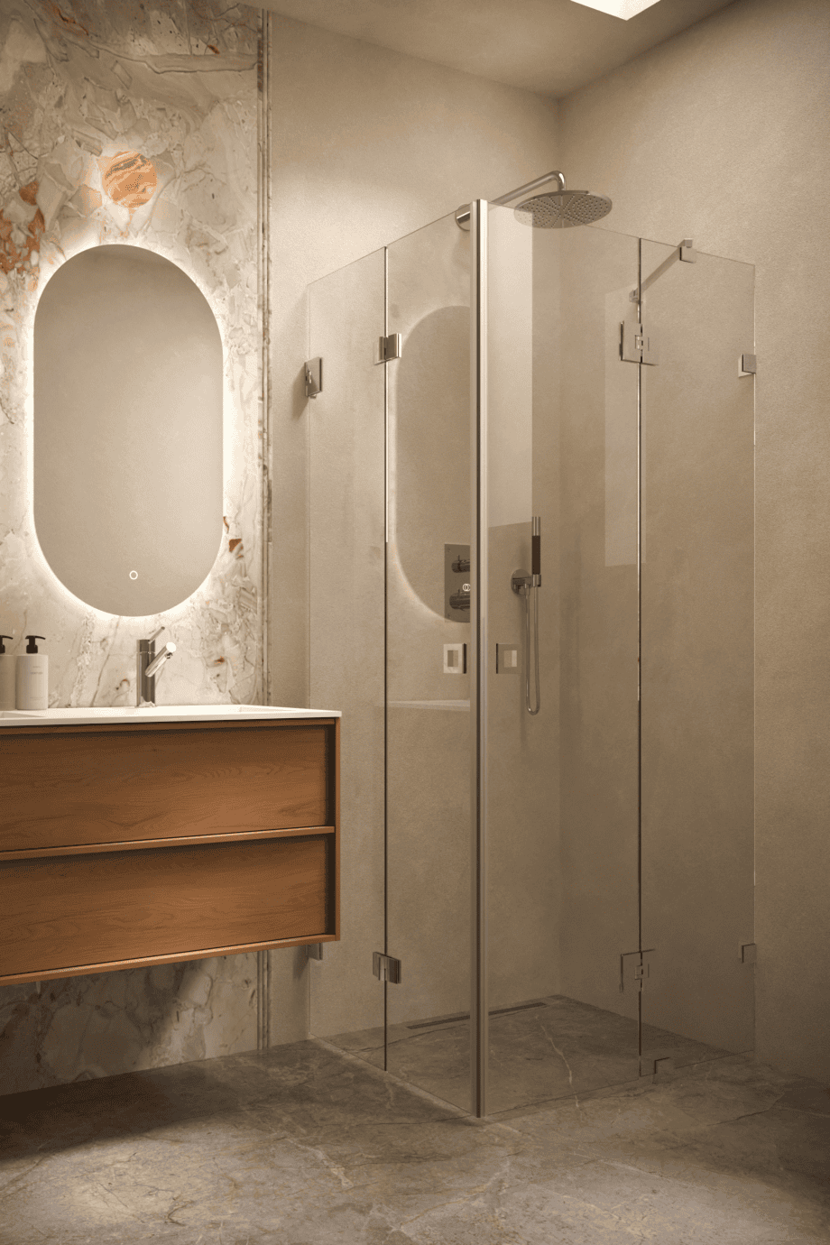Shower enclosure Hietakari Vetro 547, chrome fittings, super bright glass Shower enclosure Hietakari Vetro 547, chrome fittings, super bright glass