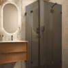 Shower enclosure Hietakari Vetro 547, black fittings, black glass Shower enclosure Hietakari Vetro 547, black fittings, black glass