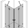 Shower enclosure Hietakari Vetro 548 ā 3D drawing Shower enclosure Hietakari Vetro 548 ā 3D drawing