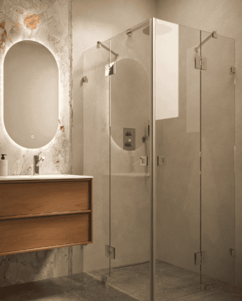 Shower enclosure Hietakari Vetro 548, chrome fittings, clear glass