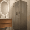 Shower enclosure Hietakari Vetro 548, Mocha fittings, grey reeded glass Shower enclosure Hietakari Vetro 548, Mocha fittings, grey reeded glass