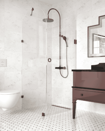 Shower enclosure Hietakari Vetro 566, chrome fittings, clear glass