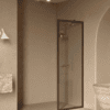 Fixed shower screen Hietakari Bläk 731 New York, Cocoa frame, grey tinted glass Fixed shower screen Hietakari Bläk 731 New York, Cocoa frame, grey tinted glass