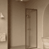 Fixed shower screen Hietakari Bläk 731 New York, Mocha frame, grey tinted glass Fixed shower screen Hietakari Bläk 731 New York, Mocha frame, grey tinted glass