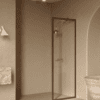Fixed shower screen Hietakari Bläk 731 New York, Mocha frame, clear glass Fixed shower screen Hietakari Bläk 731 New York – 6