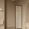 Fixed shower screen Hietakari Bläk 731 New York, black frame, satin frosted glass Fixed shower screen Hietakari Bläk 731 New York, black frame, satin frosted glass