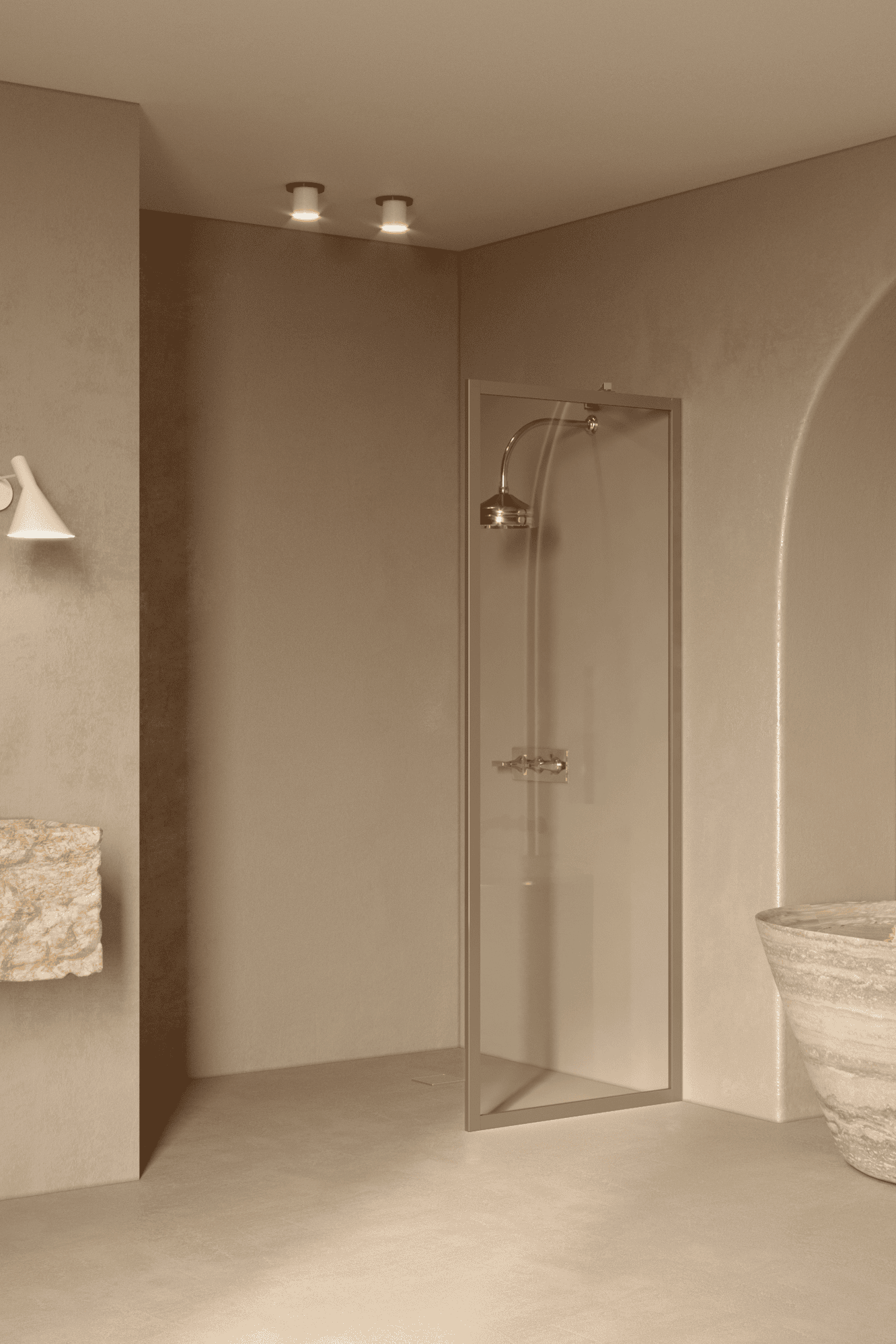 Fixed shower screen Hietakari Bläk 731 New York – 5