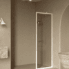 Fixed shower screen Hietakari Bläk 731 New York, white frame, grey tinted glass Fixed shower screen Hietakari Bläk 731 New York, white frame, grey tinted glass