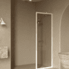 Fixed shower screen Hietakari Bläk 731 New York, white frame, bronze tinted glass Fixed shower screen Hietakari Bläk 731 New York, white frame, bronze tinted glass
