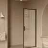 Hinged shower door Hietakari Bläk 732 New York, Mocha frame, reeded glass Hinged shower door Hietakari Bläk 732 New York, Mocha frame, reeded glass