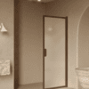 Hinged shower door Hietakari Bläk 732 New York, Mocha frame, satin frosted glass Hinged shower door Hietakari Bläk 732 New York, Mocha frame, satin frosted glass