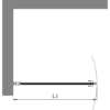 Hinged shower door Hietakari Bläk 732 New York – dimension drawing Hinged shower door Hietakari Bläk 732 New York – 2