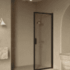 Hinged shower door Hietakari Bläk 732 New York, black frame, grey tinted glass Hinged shower door Hietakari Bläk 732 New York, black frame, grey tinted glass