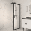 Hinged shower door Hietakari Bläk 732 New York, black frame, reeded glass Hinged shower door Hietakari Bläk 732 New York, black frame, reeded glass